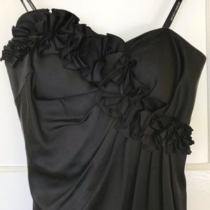 EUC MAGGY LONDON │Strapless Dress w/ Ruffling Detail (Black)